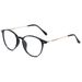 Metal anti-blue glasses retro flat lens women's makeup frame_voghion.com
