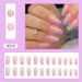 Semplice nail art con lamina d'oro viola mostra unghia bianca semplice a forma di unghia a forma di unghia_voghion.com