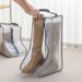 Boot Storage Bags For Travel - Clear Dustproof Shoe Protector (Fits Knee-High & Ankle Boots Zippered Closure Breathable Fabric Packable Design)_voghion.com