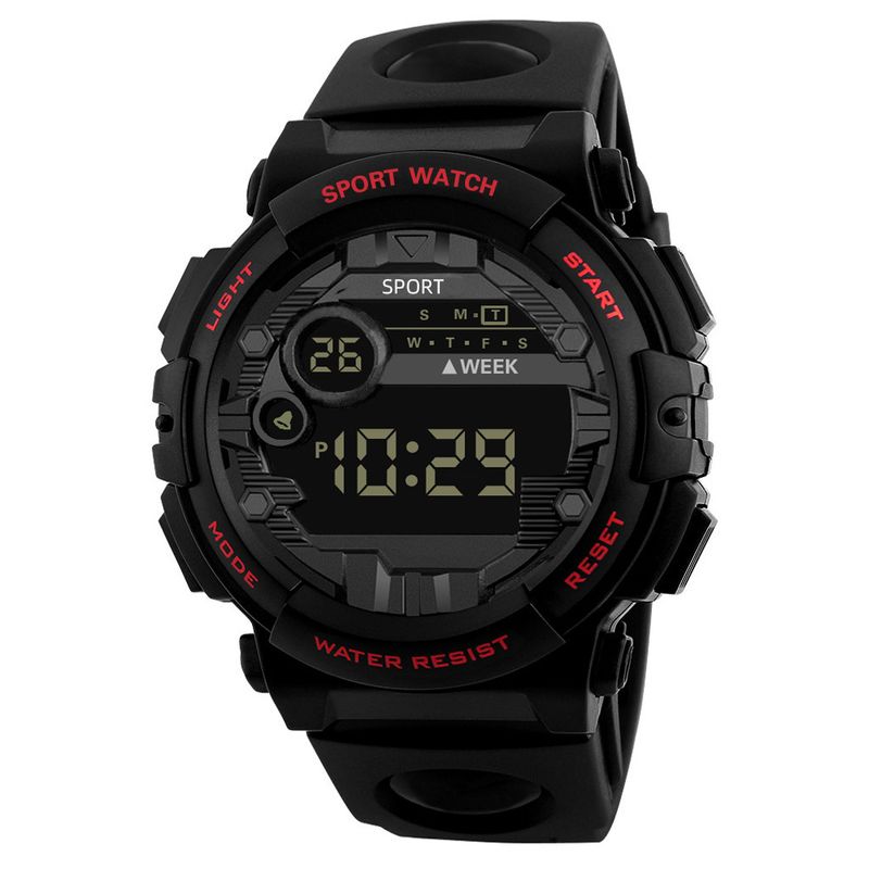 Modetrend Atmosferische digitale schijf Glow-in-the-dark horloge Student Multifunctionele Outdoor Sport Elektronisch horloge_voghion.com