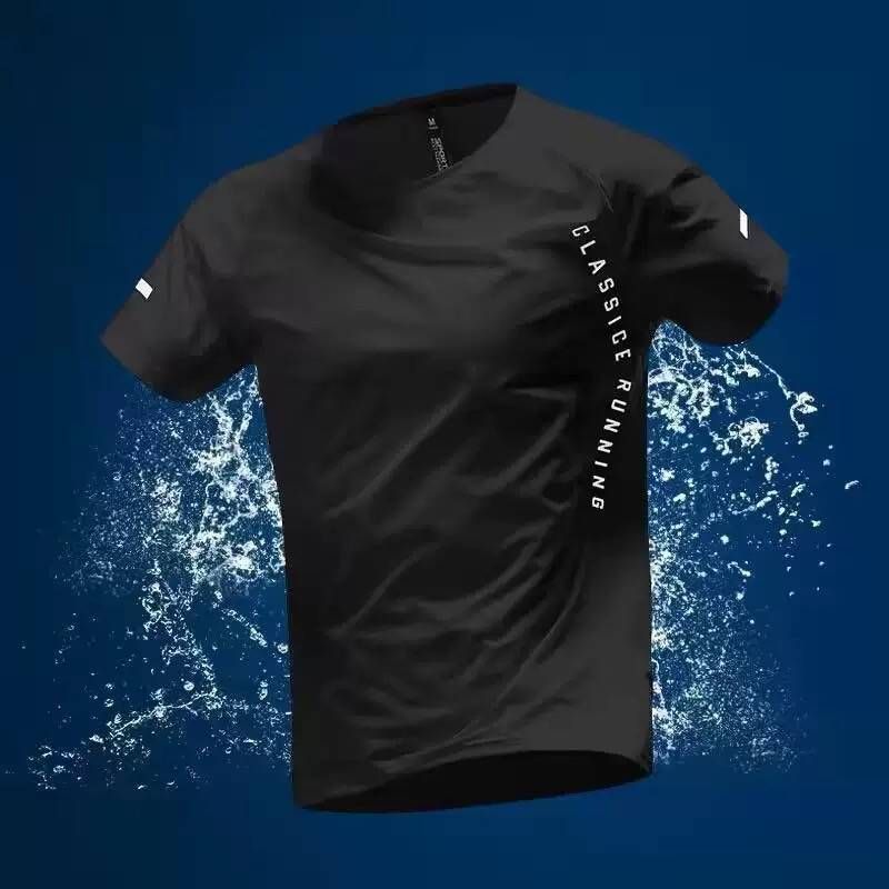 Maglia da allenamento per atletica leggera a maniche corte in seta ghiacciata estiva da uomo per la maratona 2025_voghion.com