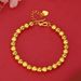 Vieam Sand Glossy Round Pattern Gold Women's Bracelet Simple Fashion Lucky Beads Ethnic Style Jewelry_voghion.com