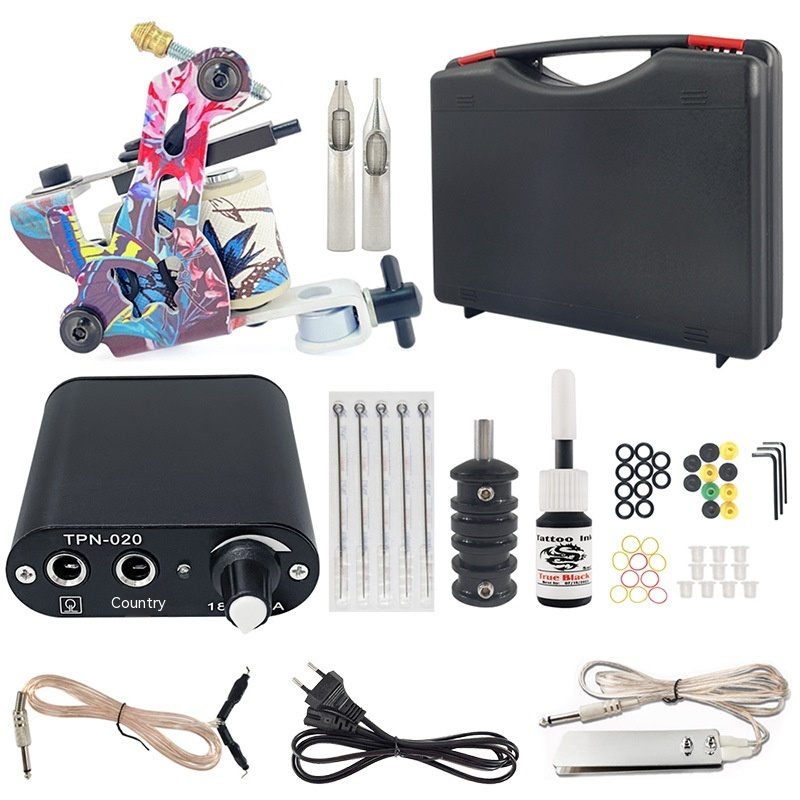 OL Black Box Single Hine # 8 Kit débutant Ou Liang Equipment Outils de tatouage_voghion.com