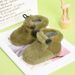 Scarpine invernali per neonati con fodera in pelliccia sintetica, suola morbida, calde e comode per i primi passi, per maschietti e femminucce (nero, cachi, rosa, verde militare, taglia L)_voghion.com