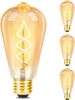 Glitzerlife LED-Leuchtmittel Vintage Glühlampe ST64 2200K 4W Filament Beleuchtung_voghion.com