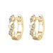HOOPS Orecchini personalizzati a forma di 8 con diamanti per le donne Temperamento Orecchini a forma di ago dritto in oro 14k per le donne_voghion.com