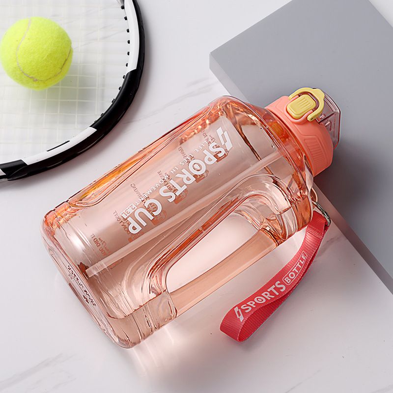 Plastic cup sports ton bucket summer water cup large capacity kettle Fitness space cup straw cup gift cup_voghion.com