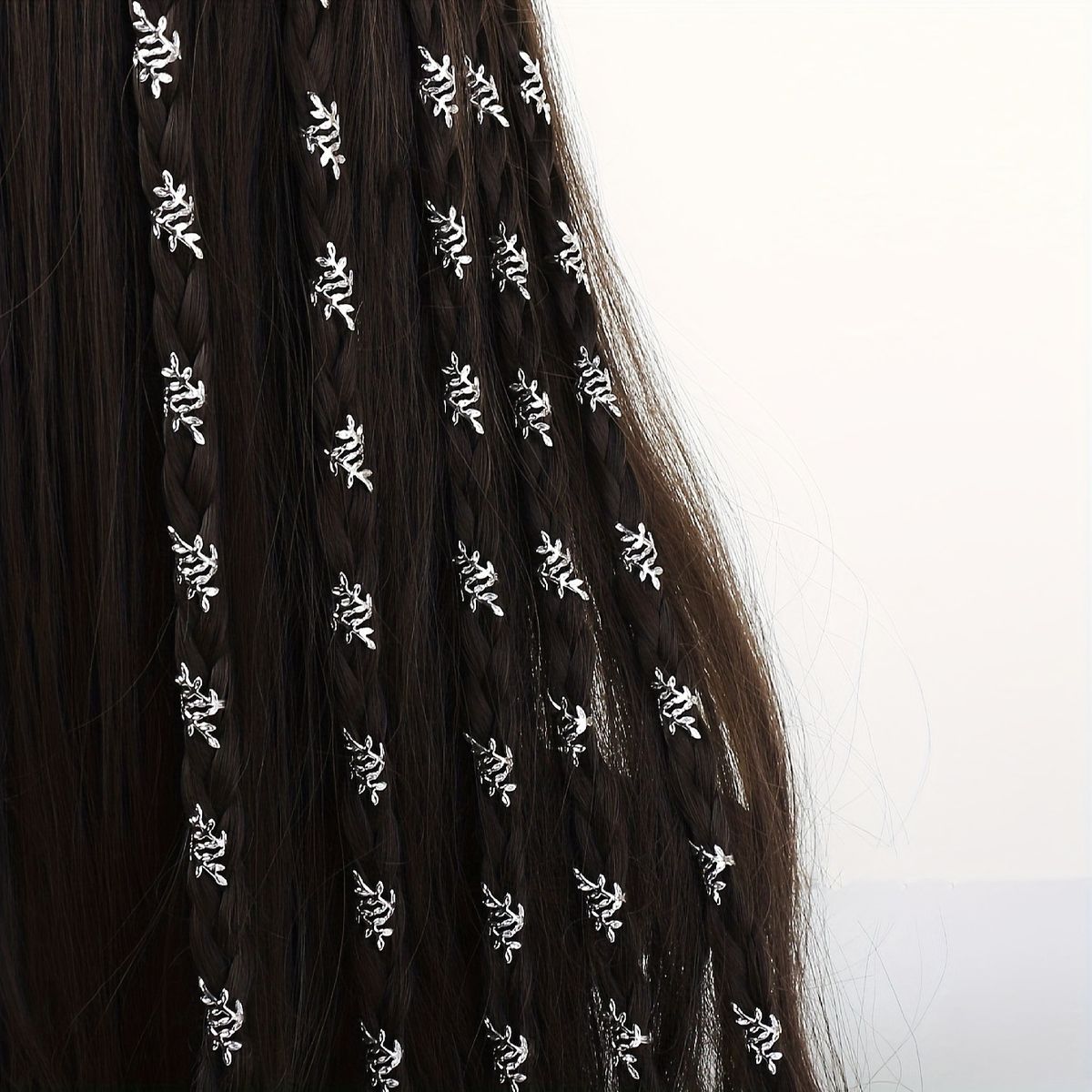 40-teiliges europäisches und amerikanisches Bestseller-Zubehör für DIY-Perücken und Dreadlocks, geflochtene Haarspangen in Blattform aus Metall_voghion.com