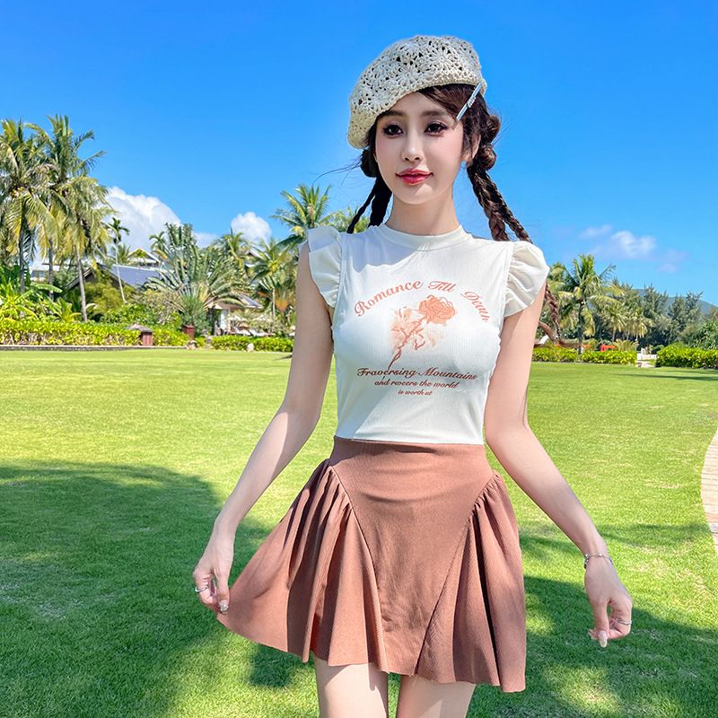Sports For Women, Backless Summer One-Piece, Conservative Slimming Hot Spring Swimwear, New Skirt Women's Swimsuit_voghion.com