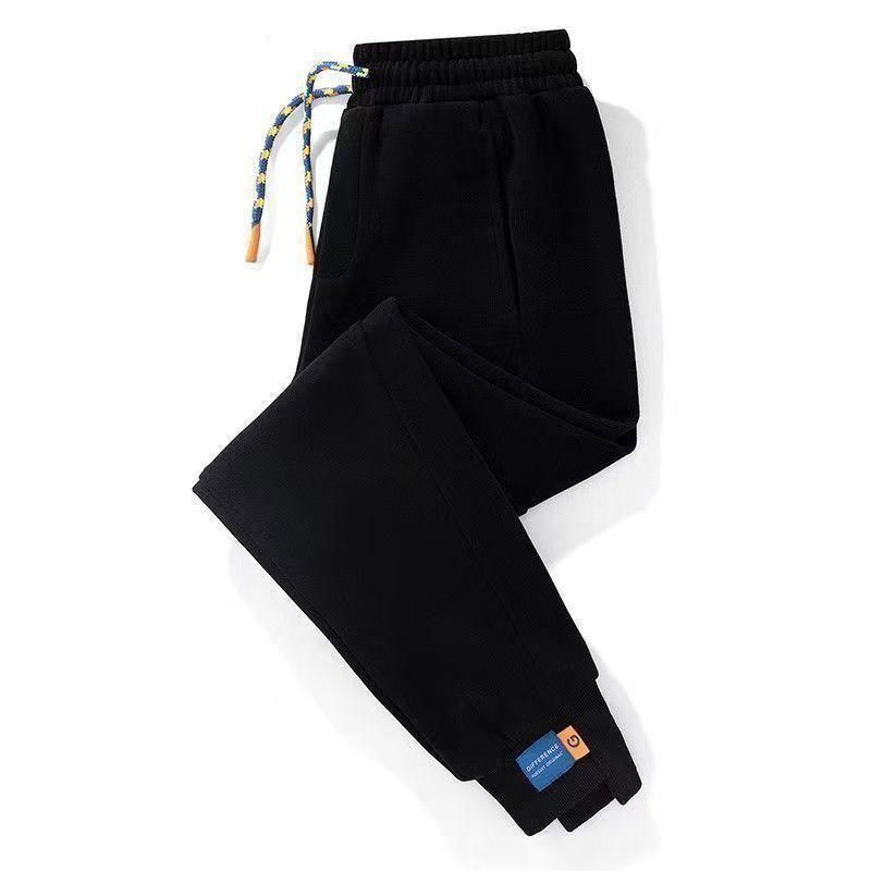 Grey men, new sports leisure autumn 2022, youth leggings, winter plush and thickened sanitary pants for men_voghion.com