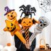 10pcs Halloween Ghost Skeleton Pumpkin Foil Balloons Spider Vampire Inflatable Handheld Stick Festival Halloween Party Decor_voghion.com