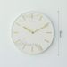 Minimalist Nordic Wall Clock With Elegant Rock Plate And Metal Frame Marble Design_voghion.com