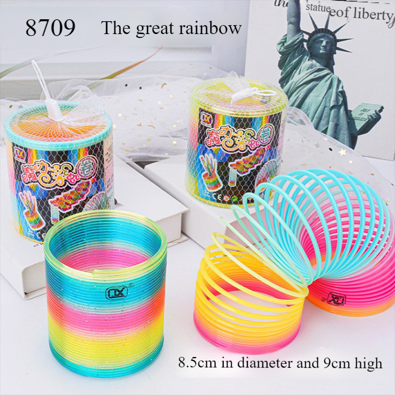 Large Rainbow Hoop 8.7*9 Rainbow Hoop Children's spring hoop Magic Hula hoop party toy_voghion.com