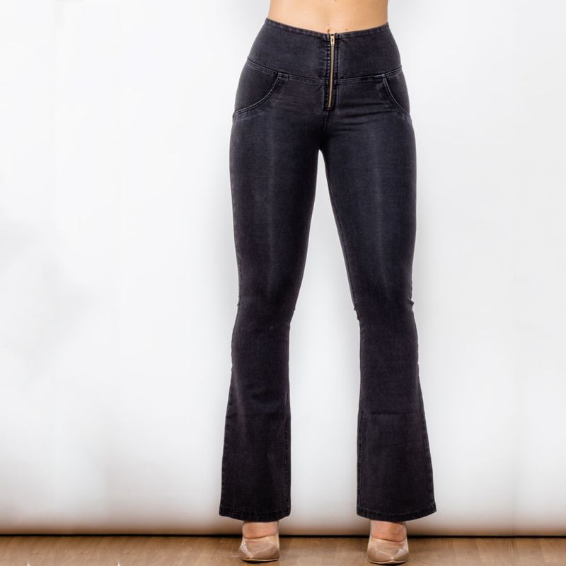 Women's Clothing Stretch Denim Flared Hip Lifting Pants Peach Tights Shaping Pants Large Size Women's Trousers_voghion.com