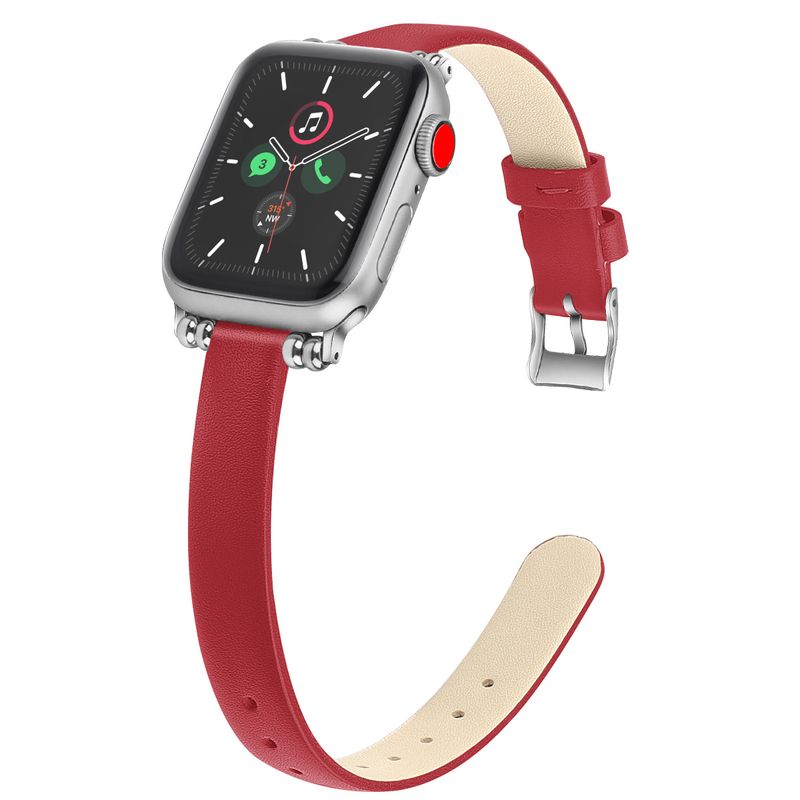 For Apple Leather Strap Apple watch9 Genuine Leather Thin Strap Universal iwatch12345678 SE_voghion.com