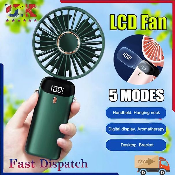 Mini Hand-held Fan Portable Folding Desk Fan Cooler Cooling USB Rechargeable Fan_voghion.com