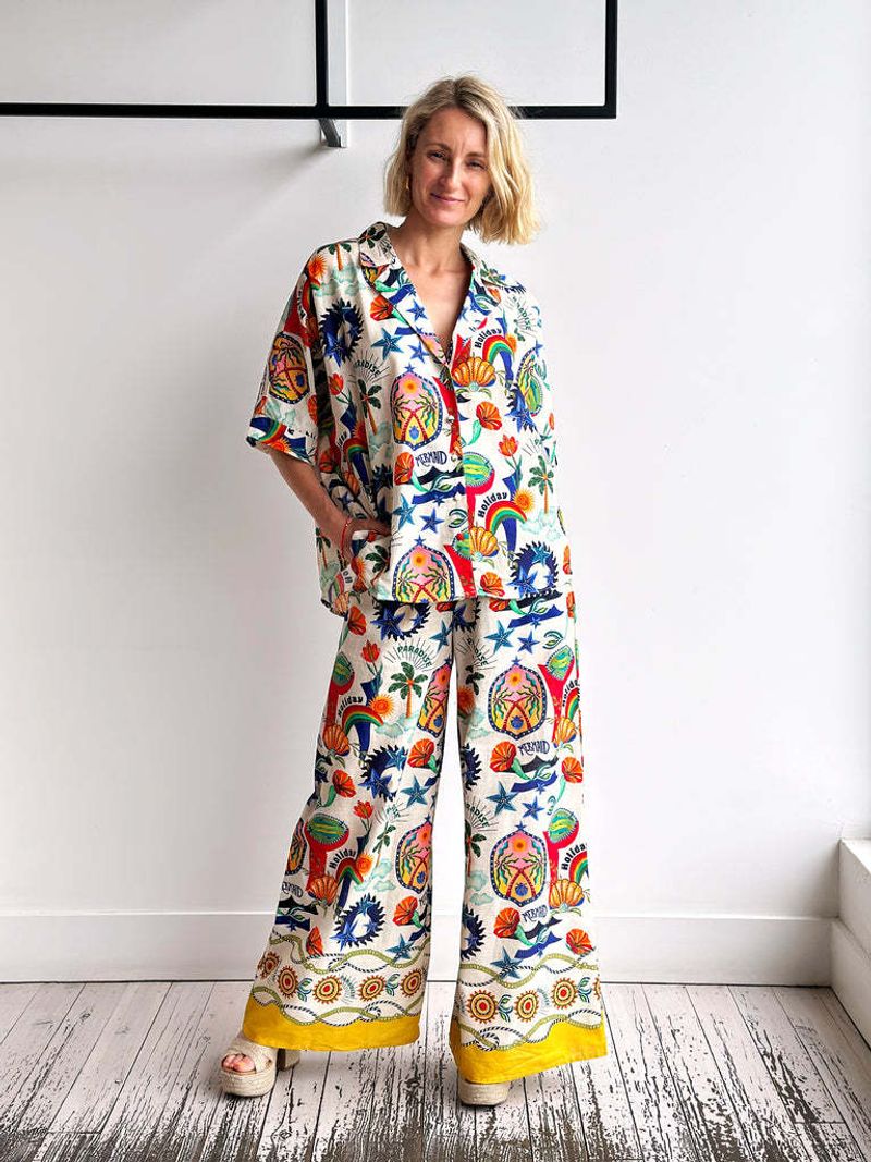 Vêtements pour femmes, mode décontractée, costume à col en lin assorti_voghion.com
