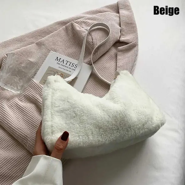 Sac à main en peluche douce pour sous-vêtements pour femmes Fi Y241025_voghion.com