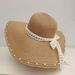 Summer Bowknot Straw Protection Vacation Lace Sun With Brim Beach Hat_voghion.com