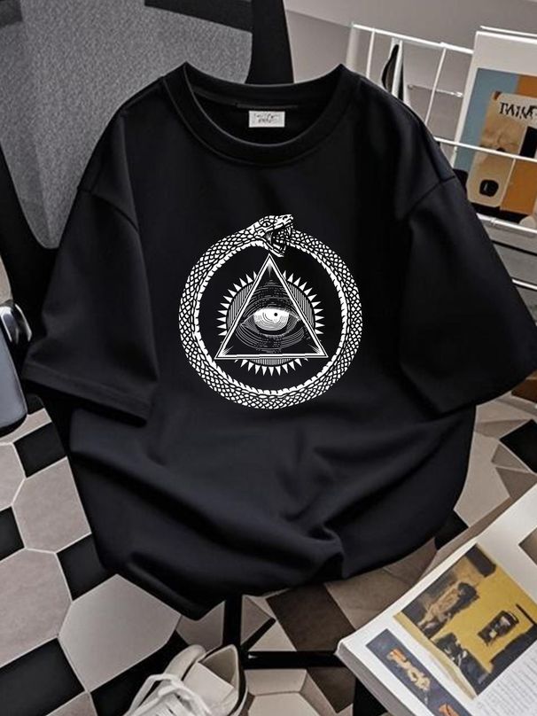 Ouroboros Occult Masonic Eye Providence Illuminati Cappello da baseball Snapback Caps Cappello lavorato a maglia Elasticizzato Versatile Comodo Top per l'uso quotidiano_voghion.com