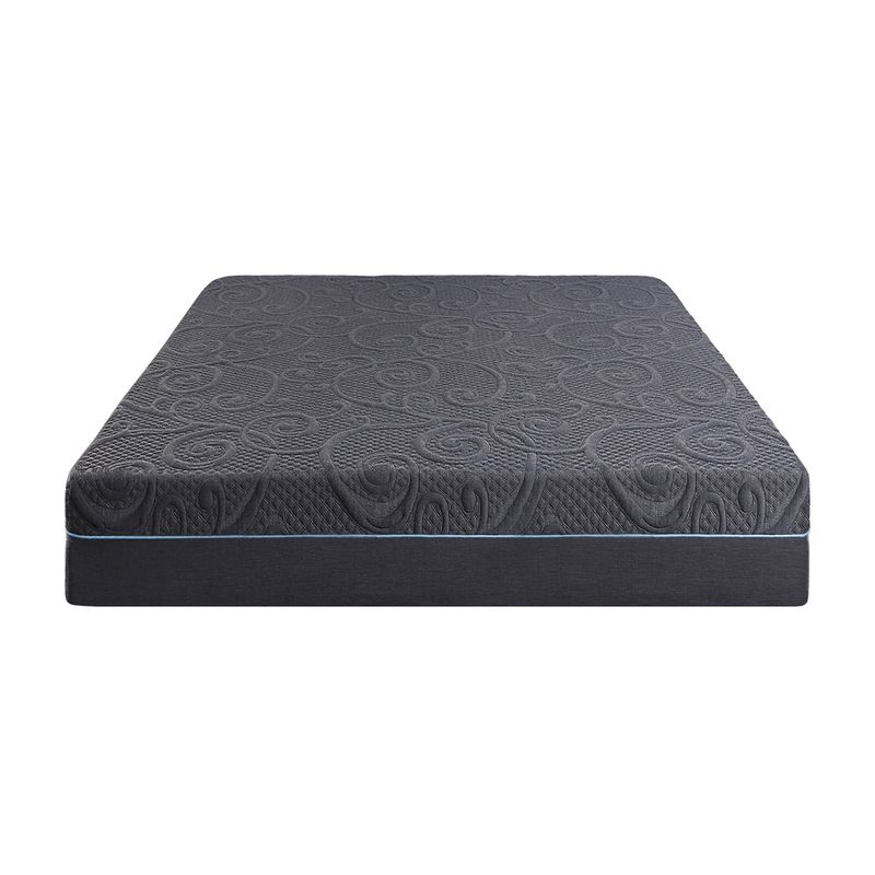 11-inch Queen Size Bed Mattress Gel-Infused Memory Foam Hybrid Mattress, Dark Gray, Mattress In A Box_voghion.com