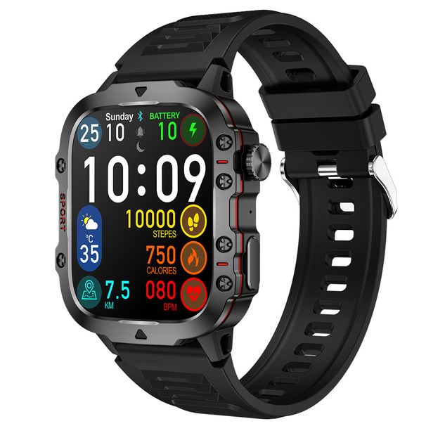 Neue 30 Meter wasserdichte Smartwatch mit Herzfrequenz, Blutsauerstoff, Schlafüberwachung, Bluetooth-Telefon, Sprachassistent, Metall_voghion.com