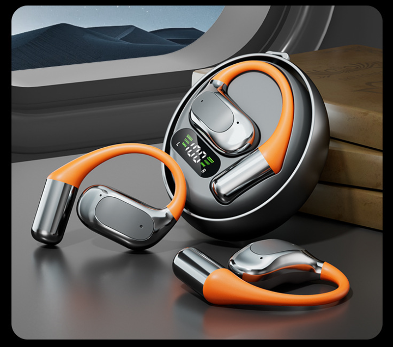 Cross-border AI Translation Bluetooth Headset Non-in-ear Hanging Ear Rotating Design Hot Wheels Bluetooth Headset Open_voghion.com