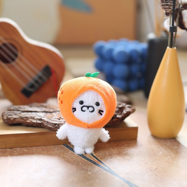 Fruit Duck Adorable Keychain Plush Toy Cute Bag Charm Animal Soft Stuffed_voghion.com