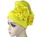 Women's Hijab hat exaggerated hat air layer side large flower hat Muslim hat Baotou hat_voghion.com