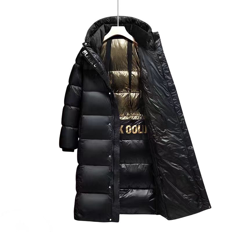 Light luxury black gold Trendy leisure temperament men's winter cold windproof waterproof thickened warm duck down down jacket_voghion.com