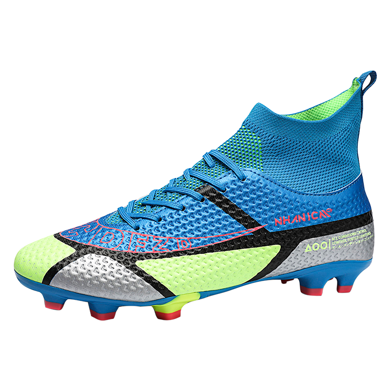 Men's Soccer Cleats Football Shoes High-Tops Non-Slip Spikes Indoor Outdoor Firm Ground Turf Sports Athletic Combat Boots Shoes_voghion.com