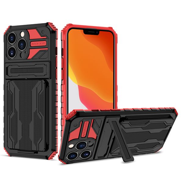 ShockProof Armor Case For iPhone 14 13 12 11 Pro Max XS Max XR 8 7 Plus Anti Shock KickStand Bracket Card Slot Case_voghion.com