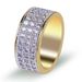 Rings Half Sided Gold Plated Zircon Round Ring New Hip Hop Trendy Jewelry Live Broadcast The Same Ring_voghion.com