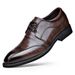 Echte brogue punt-teen leren business casual veelzijdige ademende trouwschoenen voor heren, instappers_voghion.com
