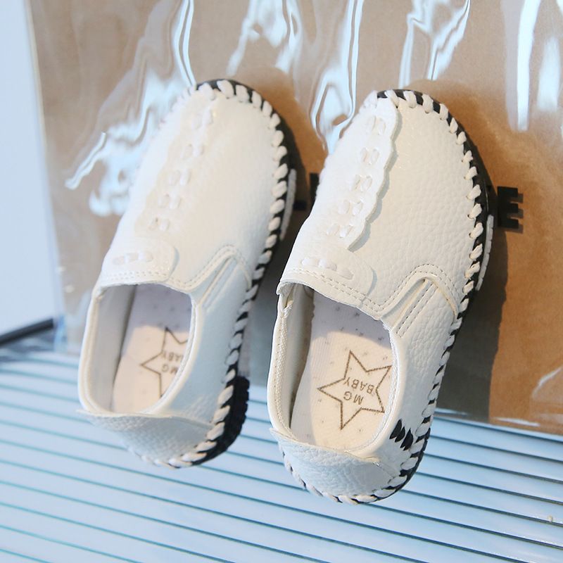 Kid's Clothing 2024 spring new student bean shoes baby single shoes children's leather shoes boys and girls soft bottom student casual shoes_voghion.com
