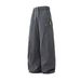 Functional Outdoor Water-Resistant Casual For Men, Autumn Straight-Leg Scimitar Pants With Zipper, Color-Block Webbing_voghion.com