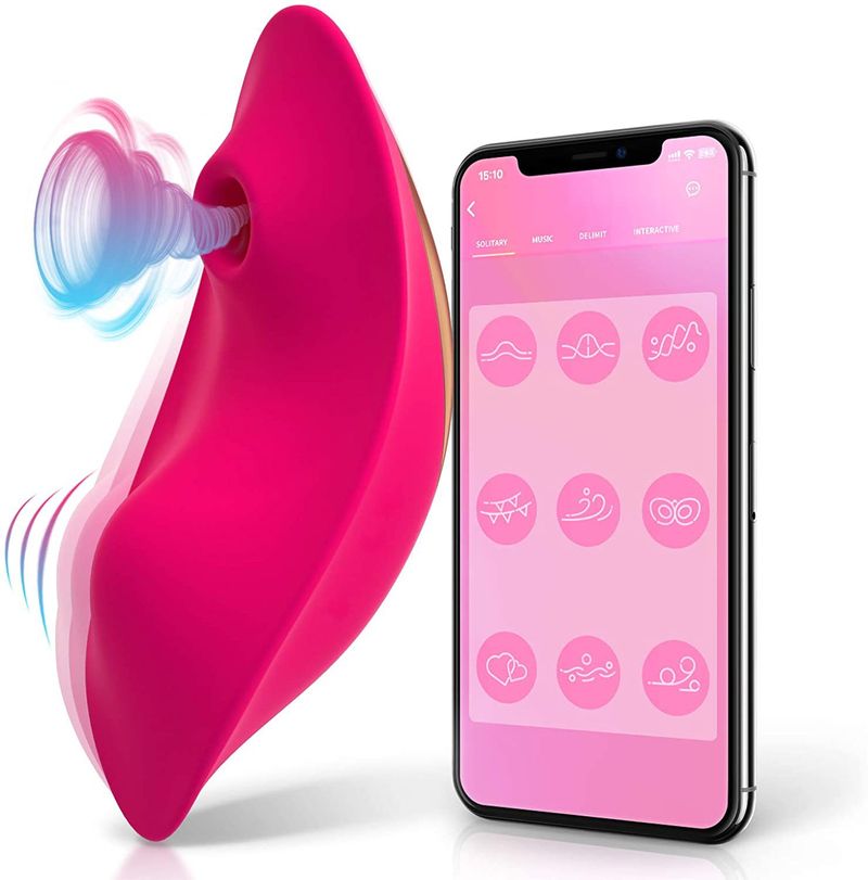Nuevo succionador de clítoris portátil con control remoto por aplicación, carga de 9 velocidades, vibrador sexy_voghion.com