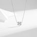 Four Leaf Clover Necklace, Light Luxury Sparkling Diamond Collarbone Chain, Women's Summer Accessories, Niche Design,_voghion.com