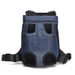 Pet Fashion Double Shoulder Denim Backpack Chest Breathable Travel Portable Bag Outdoor Cat Dog Mesh Large Size_voghion.com
