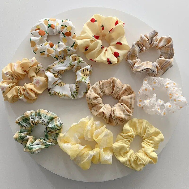 1/7 Pz/set Donne Nastri Per Capelli Velluto Fascia Per Capelli di Colore Solido per le Ragazze Coda di Cavallo Titolare Elastici Legami Dei Capelli Accessori Per Capelli_voghion.com