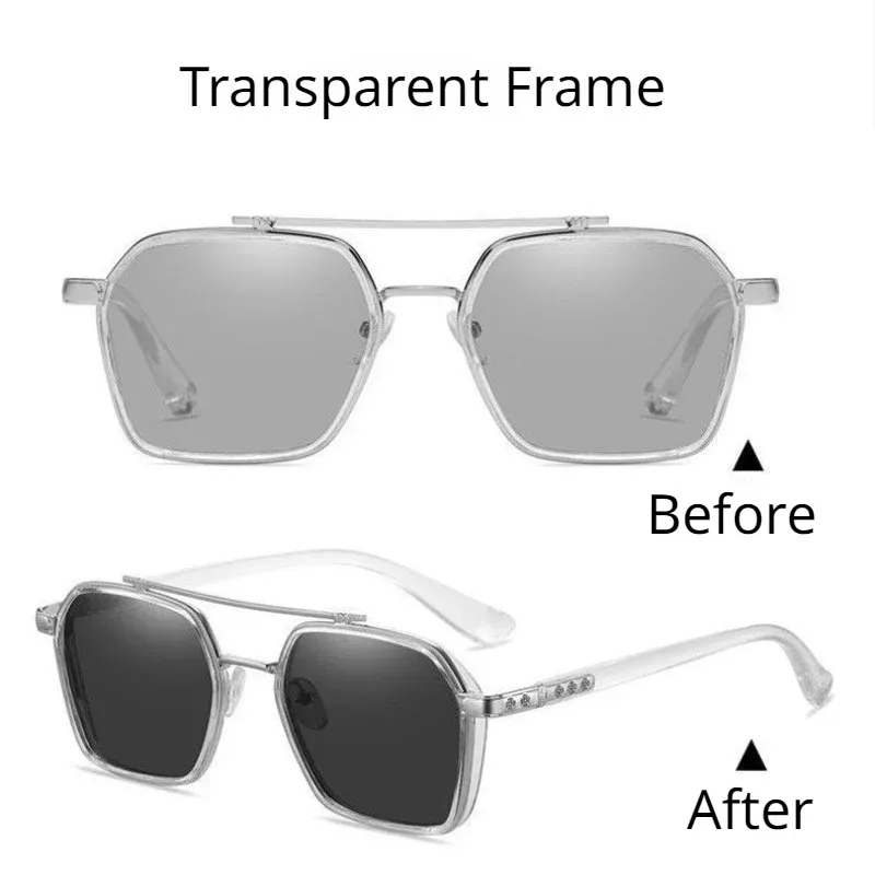 Inteligentní fotochromatické pro muže profesionální denní a noční sluneční brýle pro řidiče UV400 retro designové brýle vintage_voghion.com