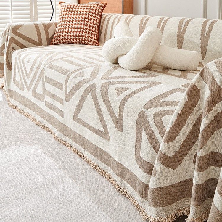 Sofa Covers For Sectional Sofa Set Couch Cover With Tassel L Shaped Cover Washable Chenille Couch Protector_voghion.com