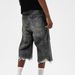 Men's Clothing Retro Washed Distressed Basic Cropped Trousers Casual Loose Solid Color Straight Jeans New_voghion.com