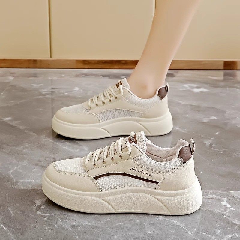 Scarpe da ginnastica casual da donna, con fondo spesso e rete traspirante, per studenti coreani_voghion.com