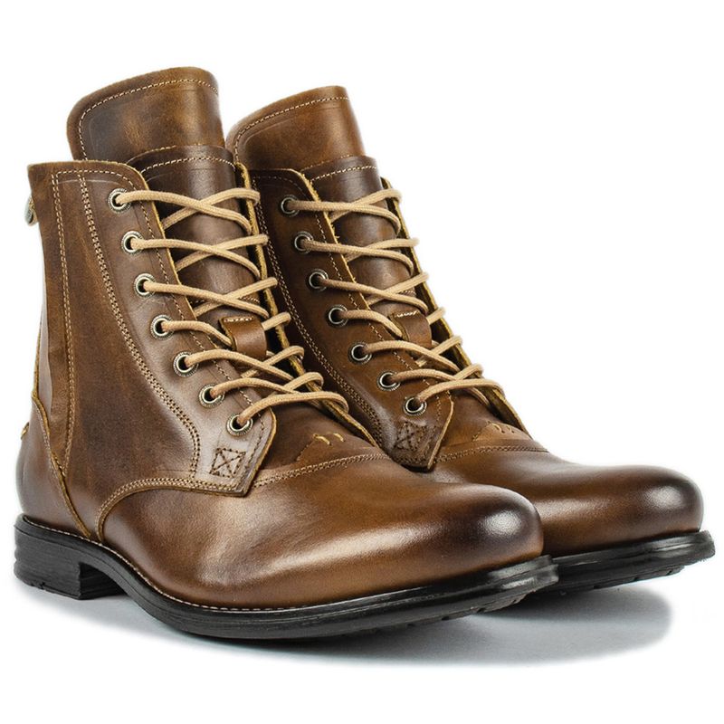Nuove scarpe Ao e stivali corti con lacci da uomo 3007 Burnt Motorcycle Martin Workwear_voghion.com