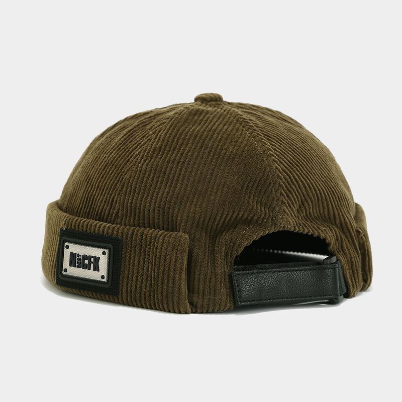 Landlord Hat Tide Herbst und Winter Herren Yuppi Cord Melonenhut Paarmode Hip-Hop Hip-Hop-Hut Damen Tang-Hut_voghion.com