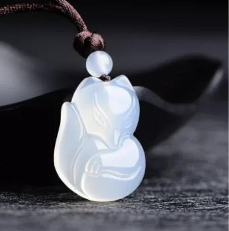 Pendentif en Agate Rouge Naturelle Gravé à la Main pour Homme et Femme, Amulette Porte-Bonheur, Sculpté à la Main, Exorcise les Mauvais Esprits, _voghion.com
