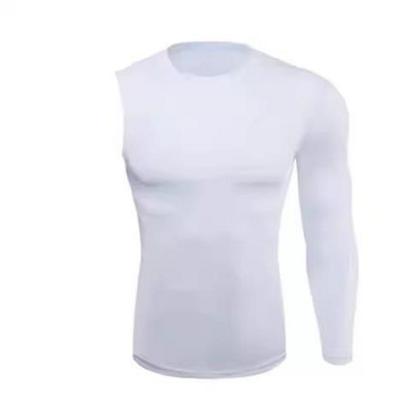 Men's Clothing Style One Arm Long Sleeved Basketball Sports American Fitness Quick Drying Breathable Training High Elastic Bottom Tights For Men_voghion.com