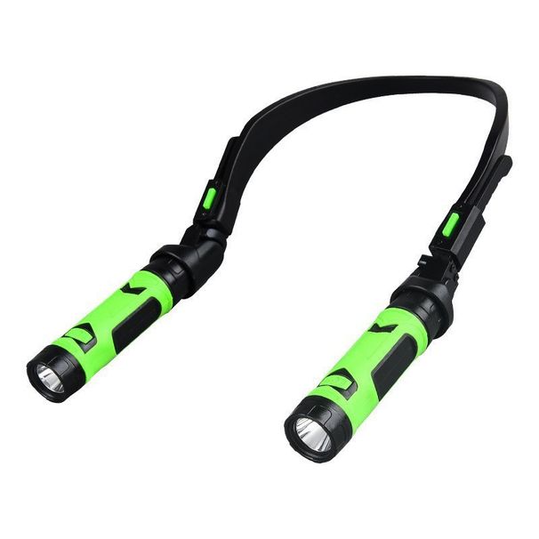 Cross-border USB Charging LED Halter Neck Dual Lamp Reading Learning Light Outdoor Camping Night Riding And Running Emergency Detection Light_voghion.com