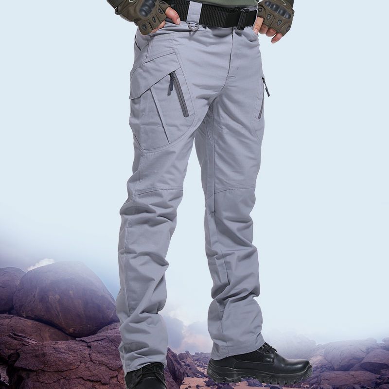 Pantalon cargo tactique pour hommes et femmes - Pantalon de travail extérieur résistant avec design multi-poches (séries IX7/IX9, noir/gris/vert/kaki, tailles M à 6XL)_voghion.com
